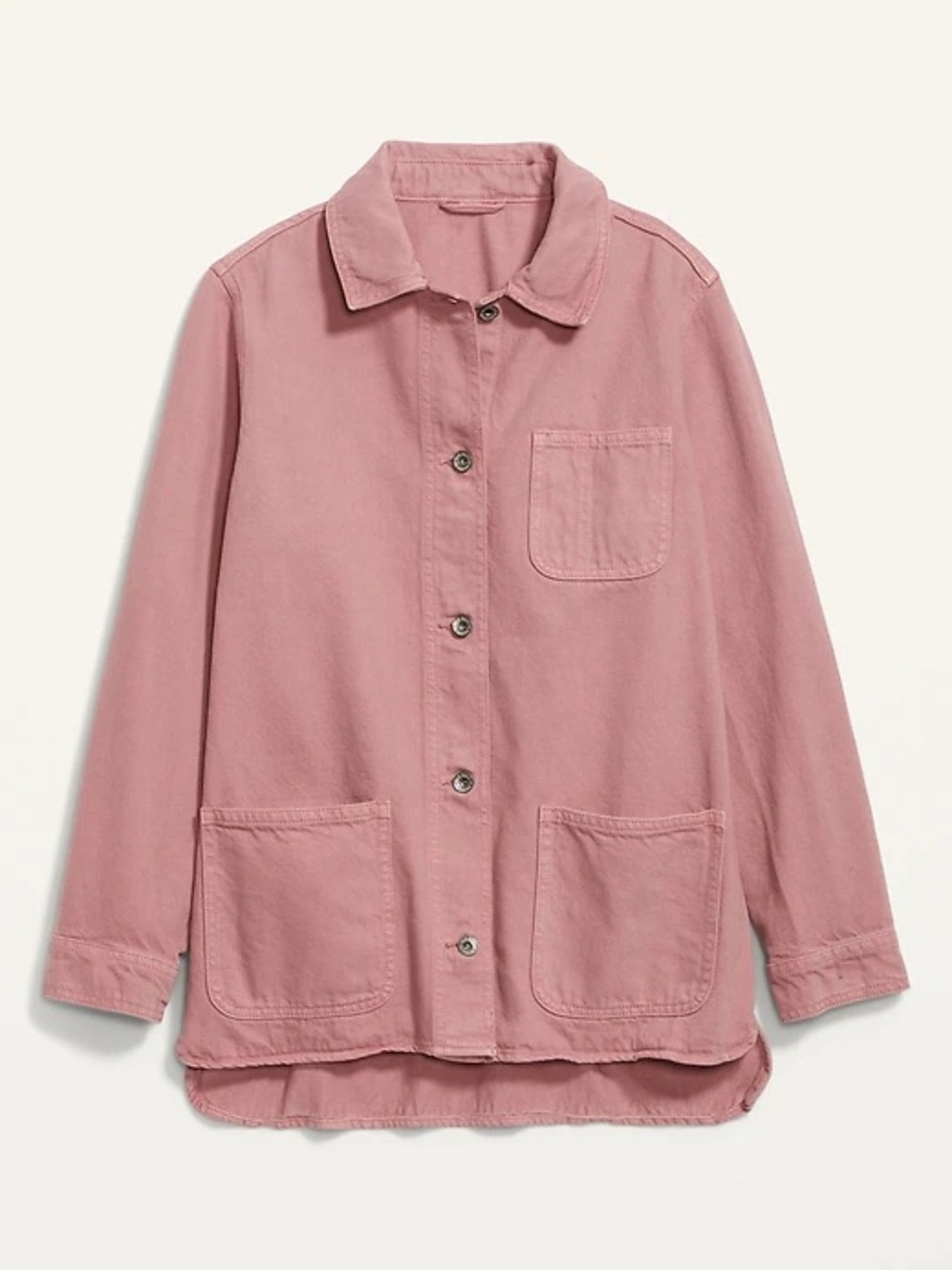 Old Navy Pink Oversized Denim Jacket Sz XS